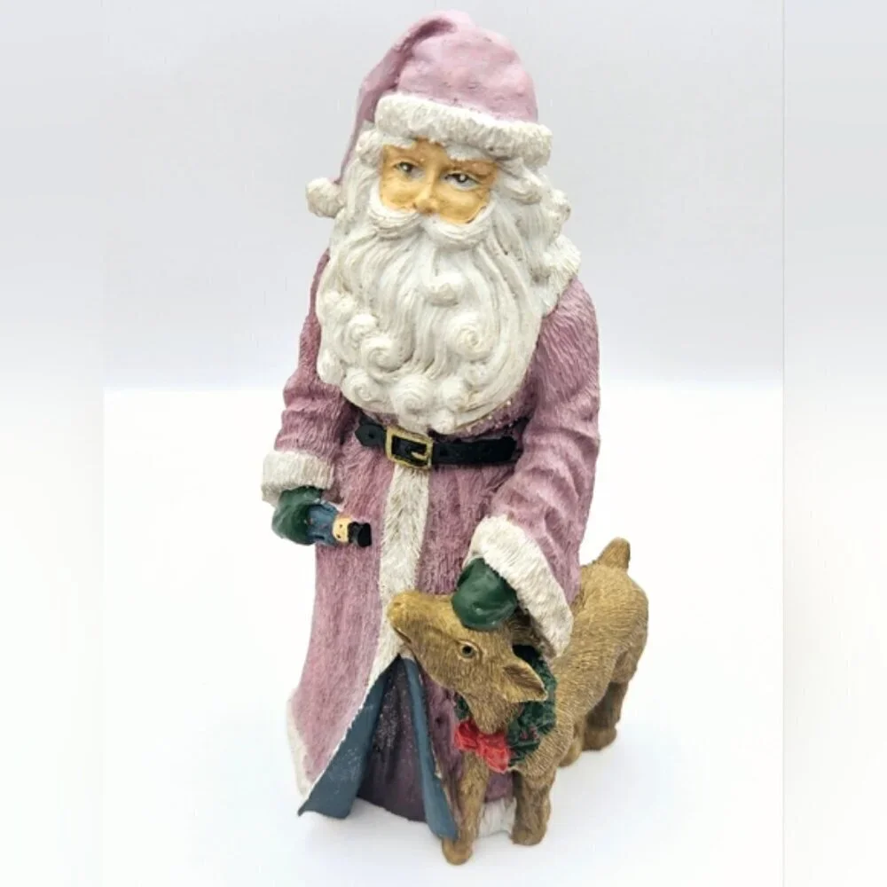Vintage Midwest Imports Santa Claus Figurine Resin Antique Finish